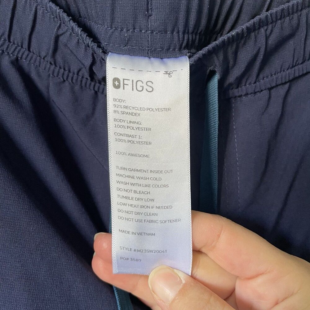 FIGS Mesh Lined Jogger Scrub Pants Medical Nurse Navy Blue Men's Size Large Tall - Picture 7 of 16